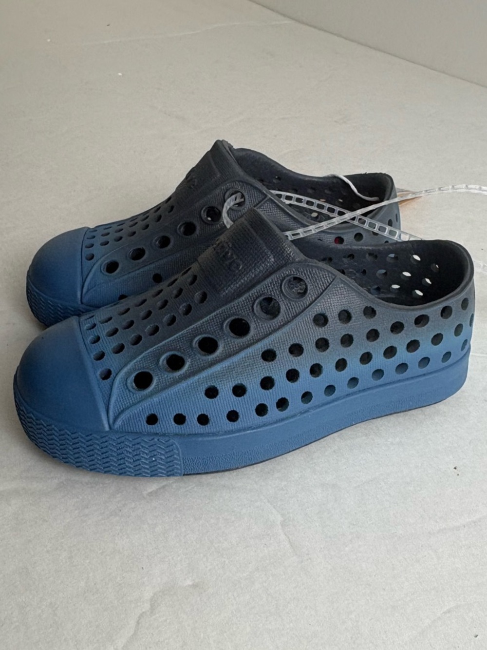Native  Kids Navy Blue Ombré Perforated Slip-On Shoes